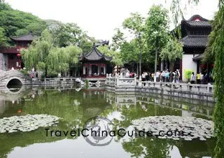 Elegant garden at Yellow Crane Tower